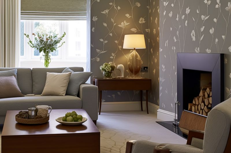 Elegant Wallpaper in Living Room